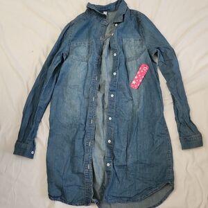 New fab kids girls size 14-16 Denim Jean dress #BT16